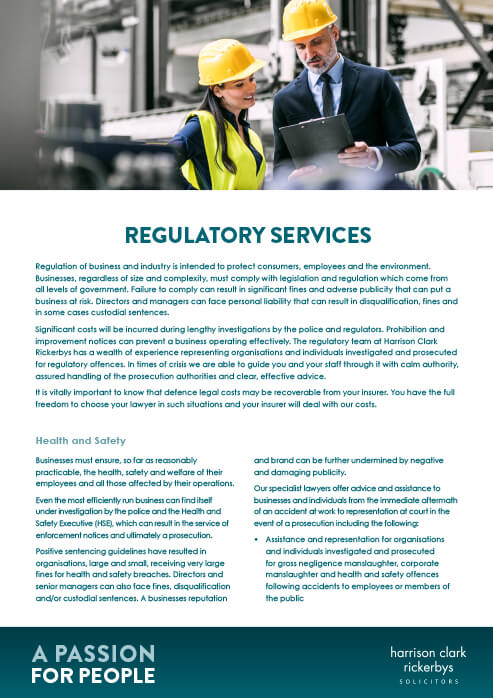 Regulatory Services