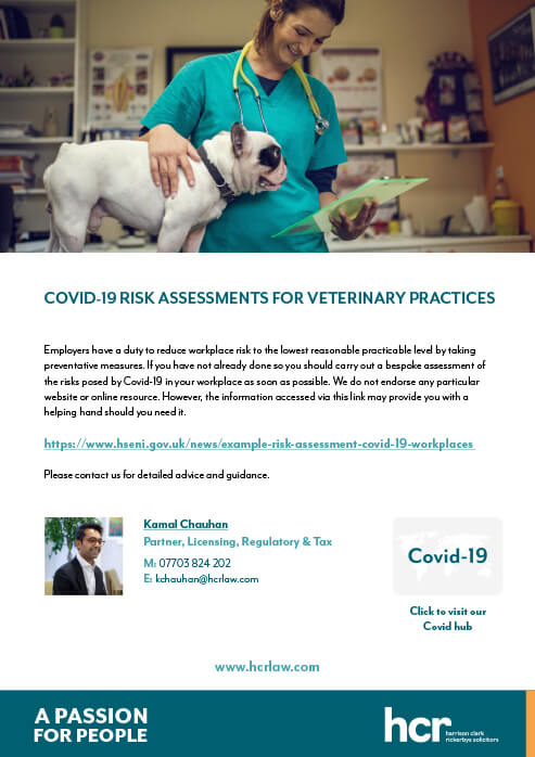Covid-19 Risk assessments for Veterinary practises
