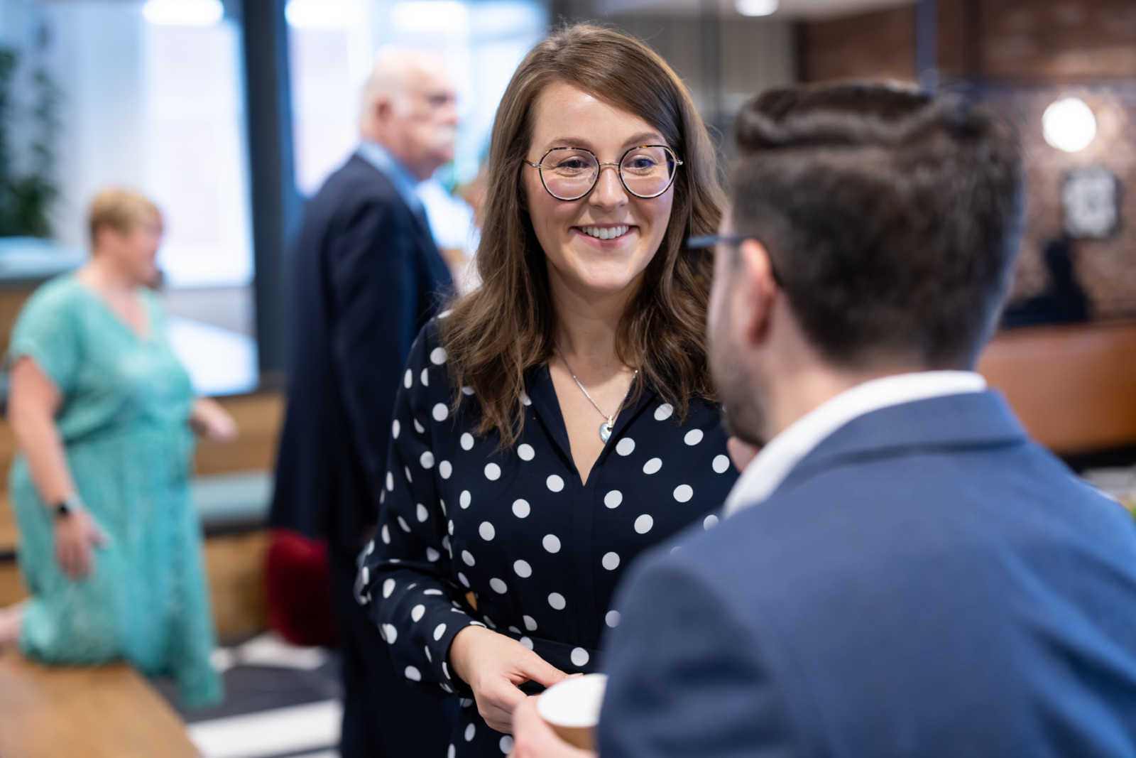 One of our private client team talking to a client in our Cardiff office