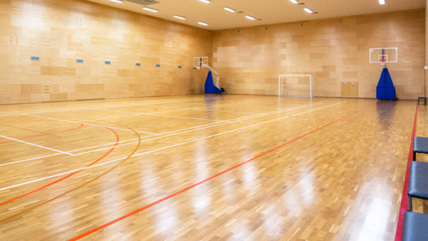 Empty school gym