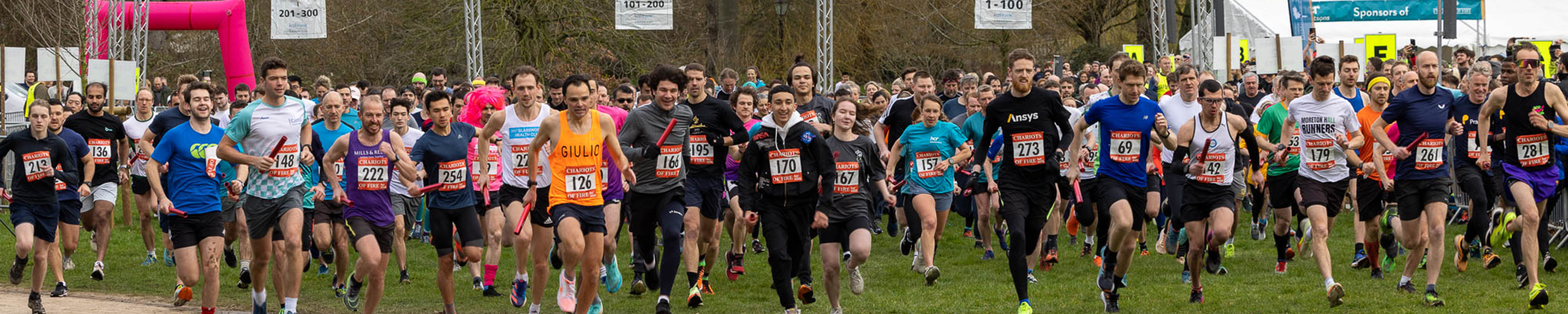 Runners in the annual Chariots of Fire relay race we hold in Cambridge