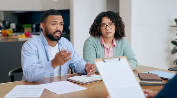 Image of a couple disputing a will