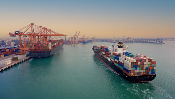 Image of a cargo ship in the Arabian Gulf