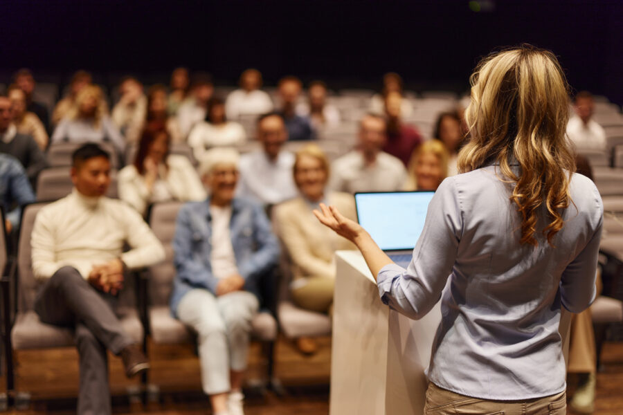Photo of a university conference