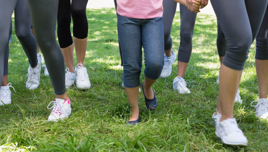 Photo of people walking