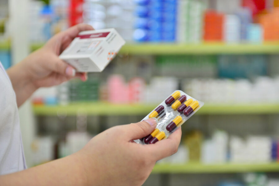 Drugs being handled by a care provider