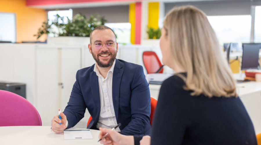 Two solicitors having a meeting