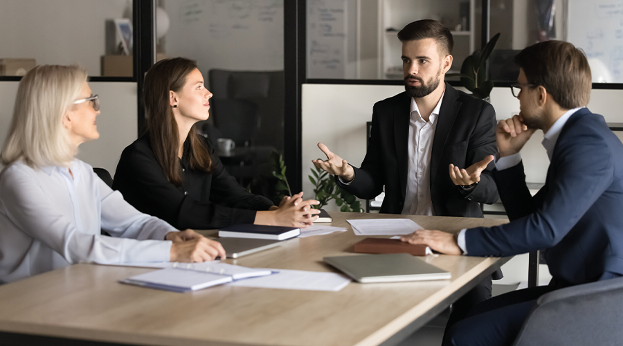 A litigation meeting