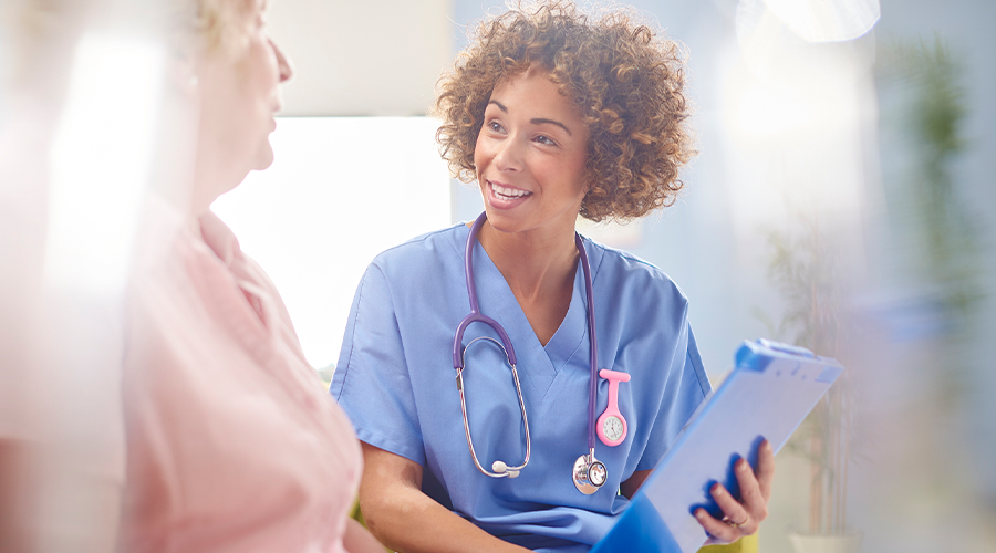 A nurse with a patient