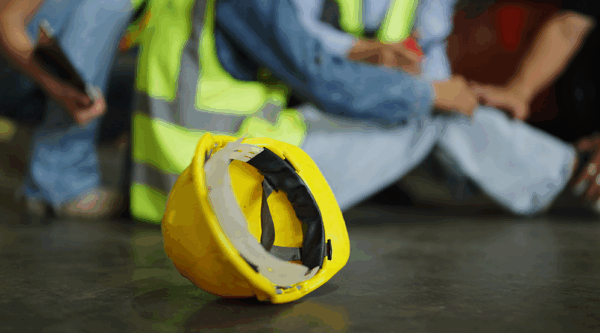 A construction helmet