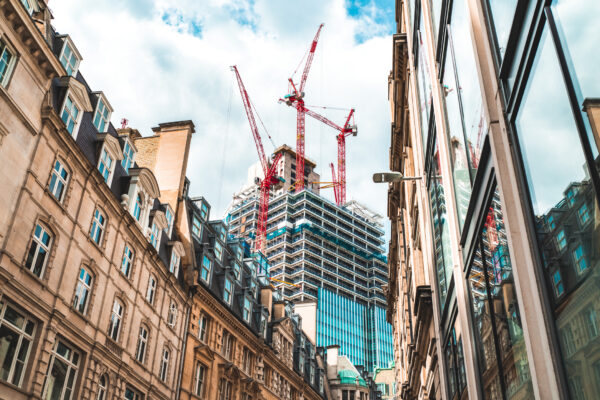 A building being constructed in London