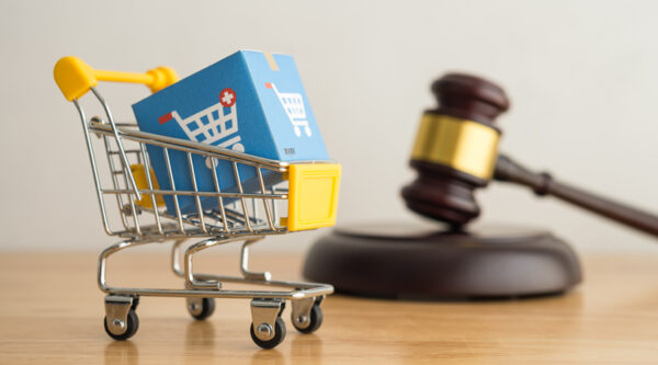 A trolley and a gavel