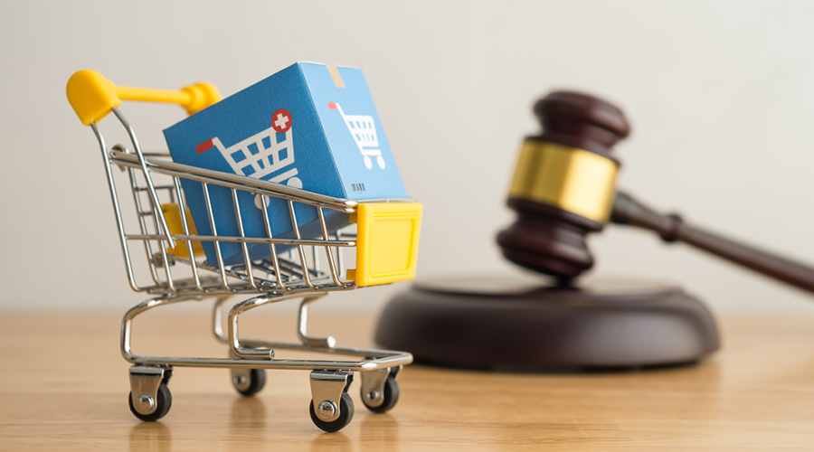 A trolley and a gavel