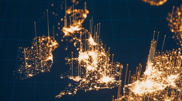 Graphic of the UK covered in energy