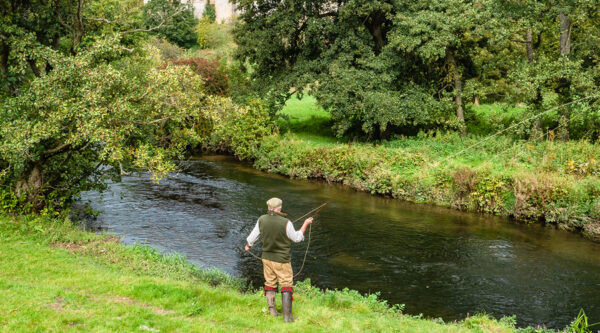 A man fishing