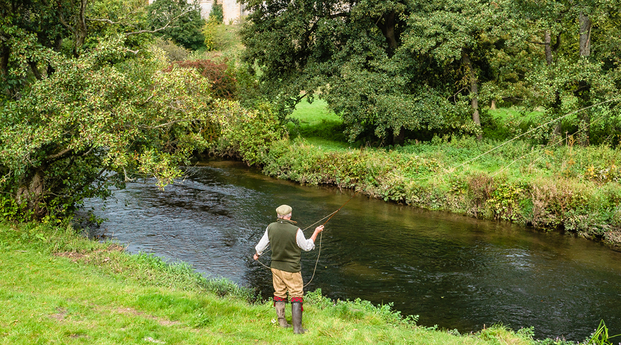 A man fishing
