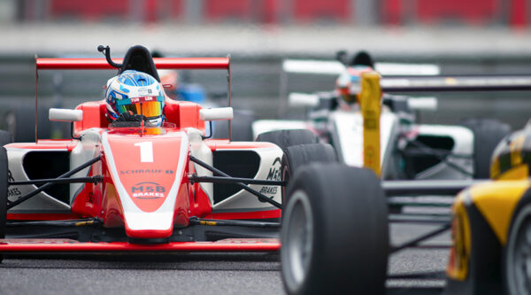 A picture of race cars