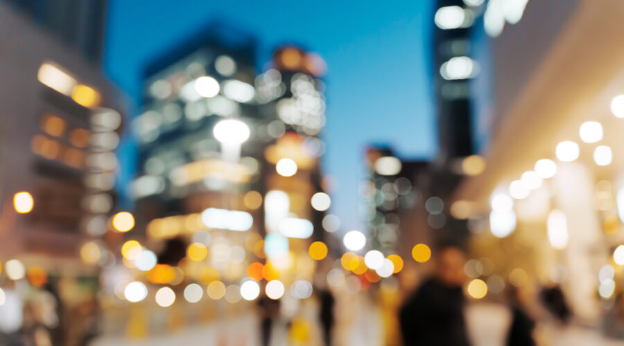 A picture of a financial district