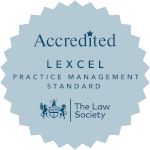 HCR Law is accredited by the Law Society's Lexcel Practice Management Standard