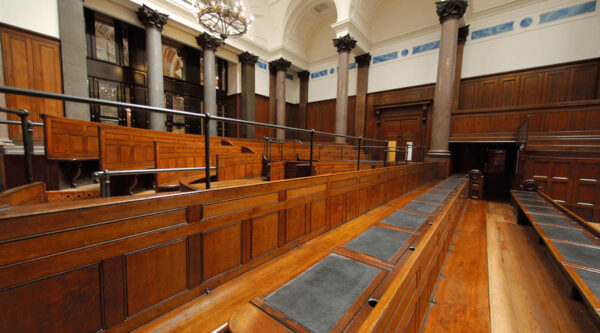 A photo of a court room