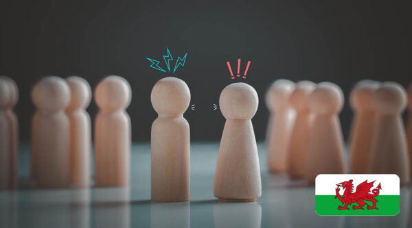 Wooden figurines representing shareholders having a dispute