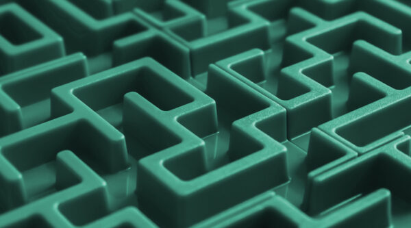 A picture of a plastic maze