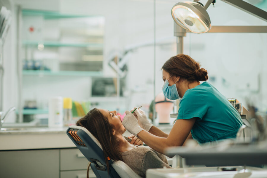 A picture of a dentist