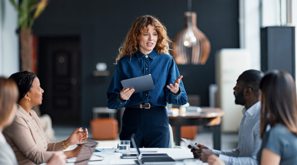 Business woman in a meeting