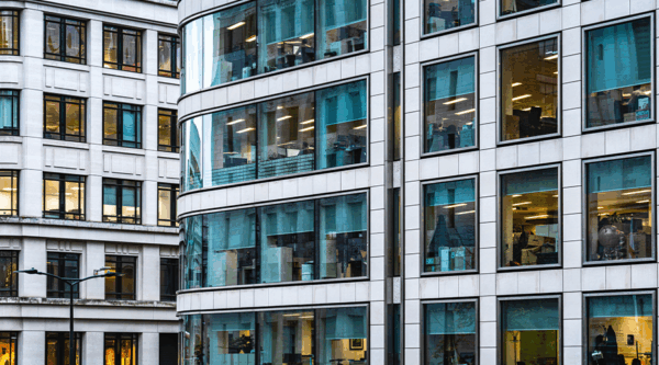 A picture of a modern commercial office block