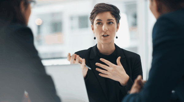 lawyer speaking in a meeting
