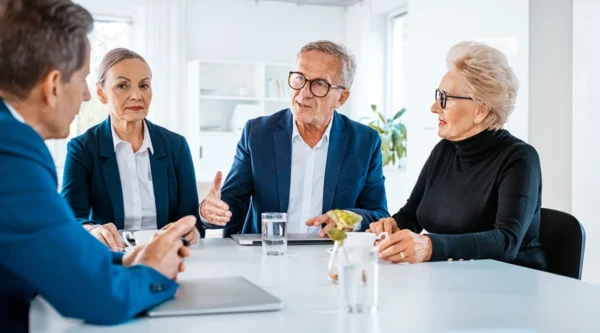 Shareholders having a meeting