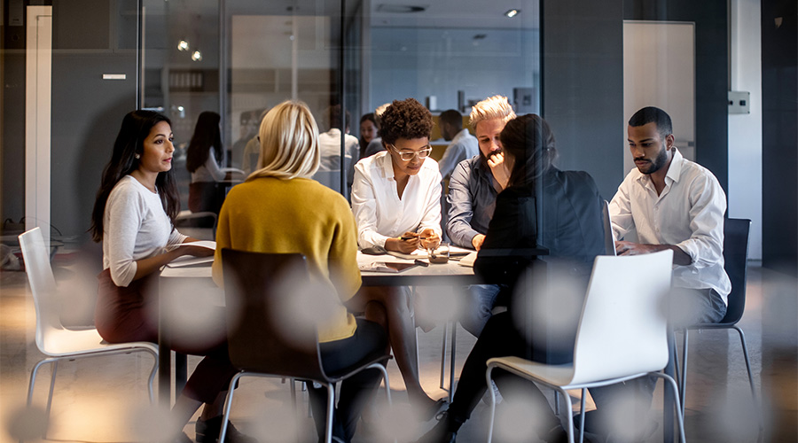 Trustees having a meeting