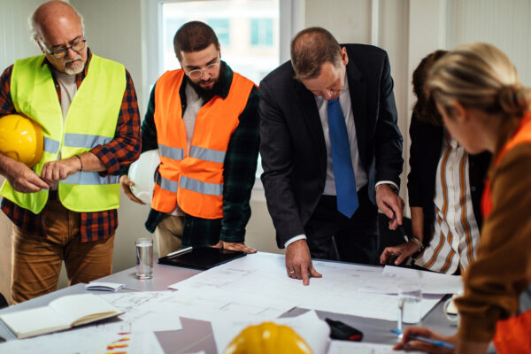 Construction Professionals around a table