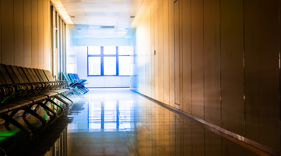 A hospital hallway