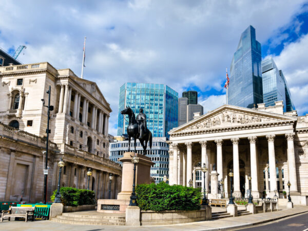 The financial district in London
