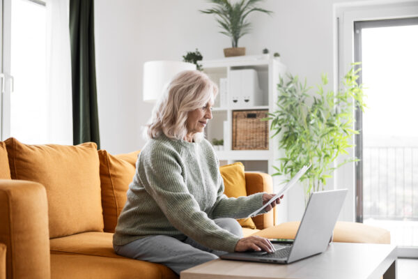 A woman executing a will