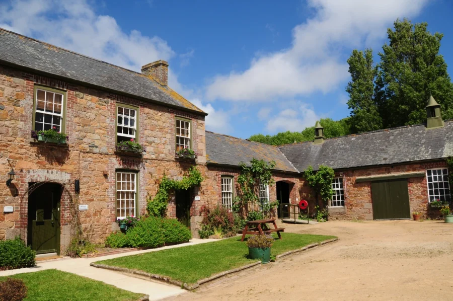 A residential property on a farm