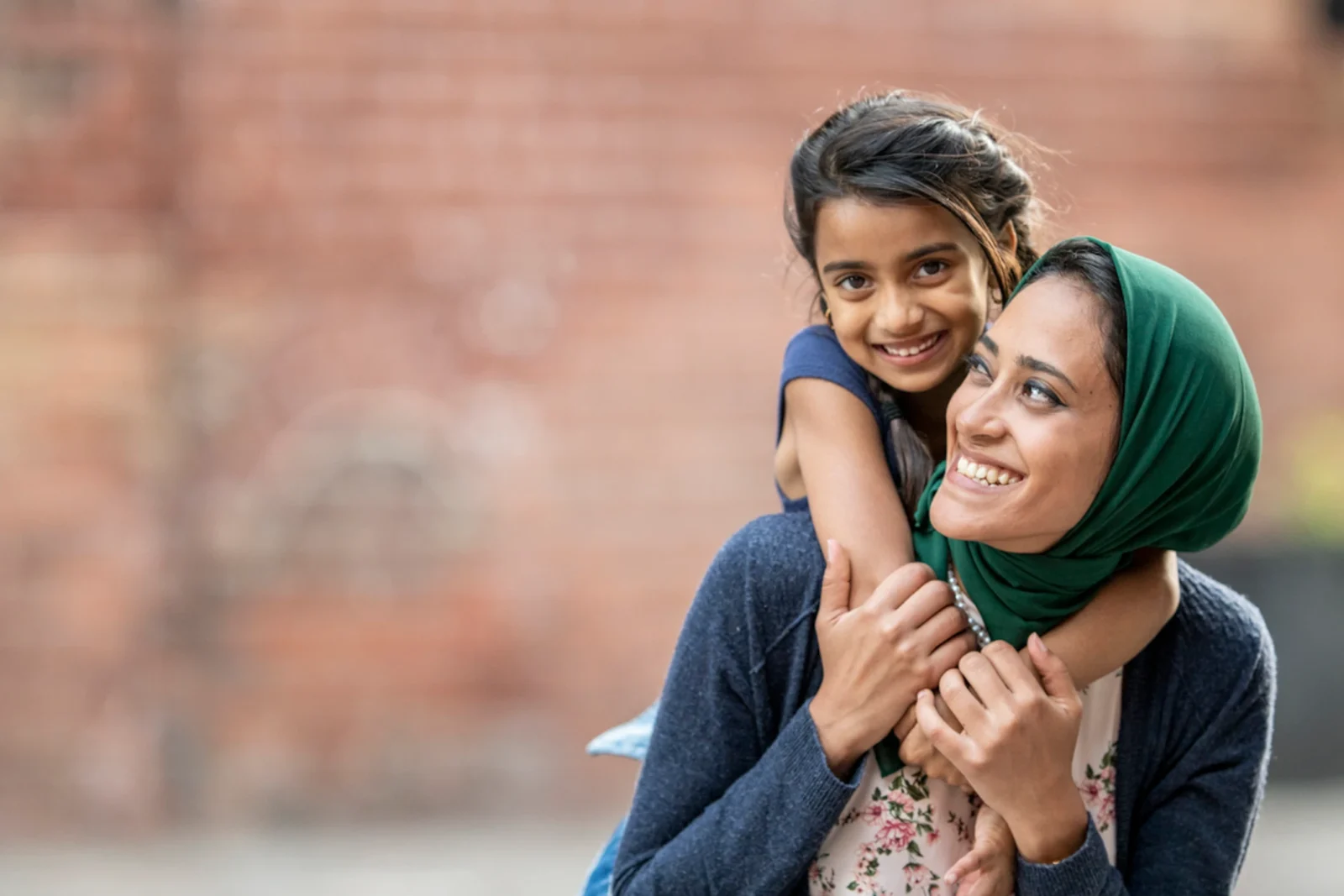 An Islamic mother with her daughter