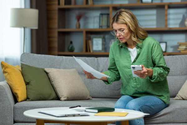A lady checking a Will