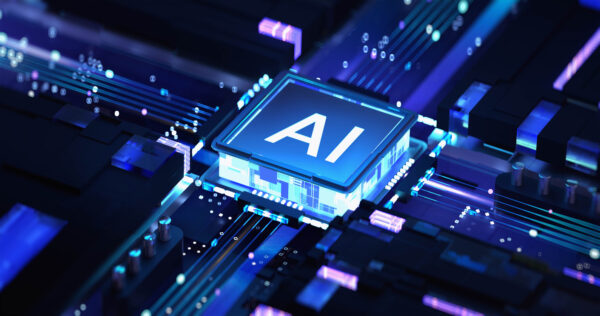 A chip labeled AI