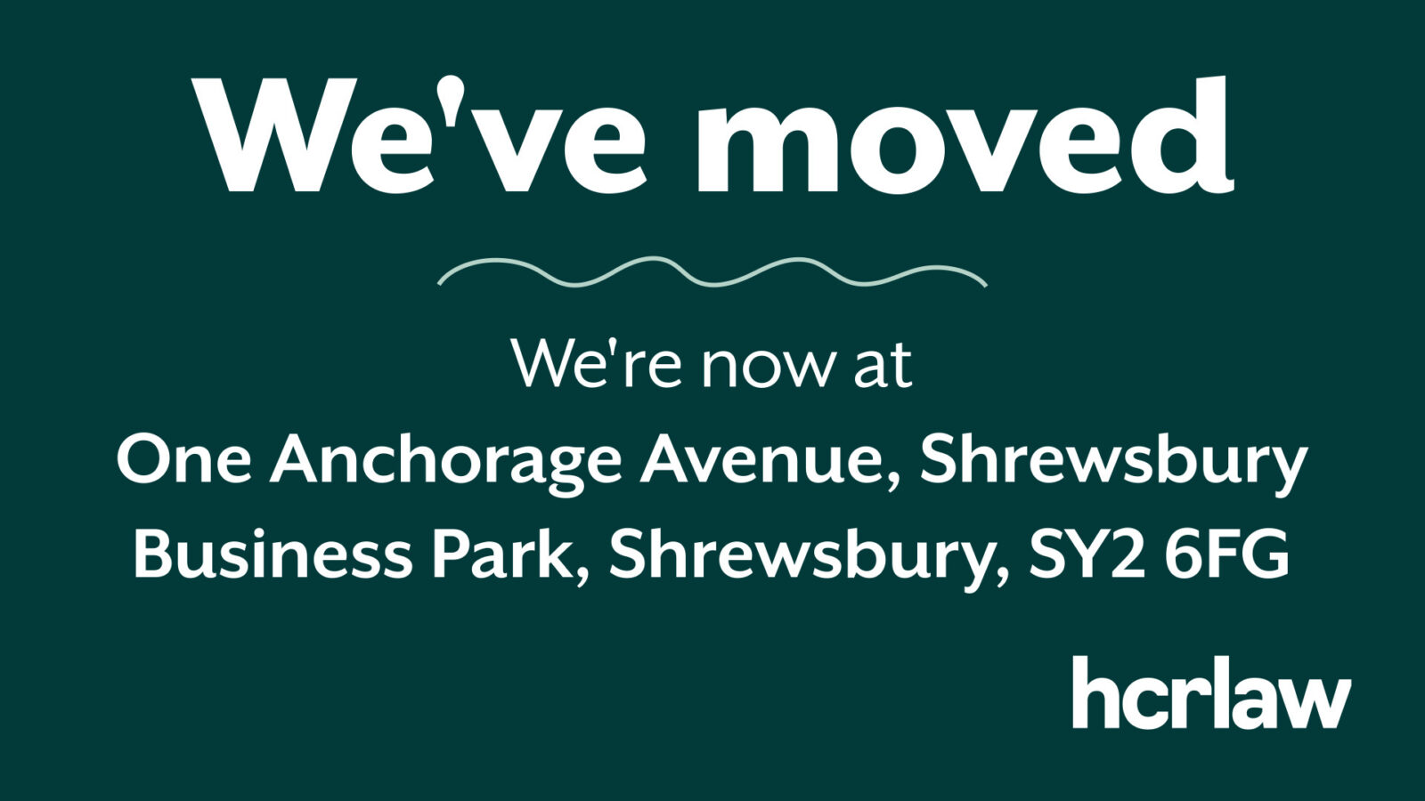 We've moved