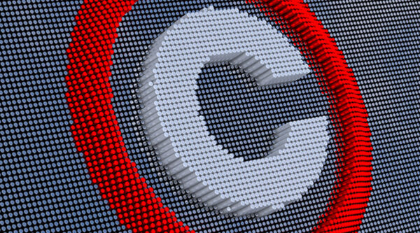 A 3d copyright logo