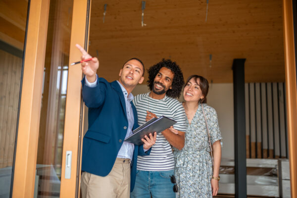 A family buying a house