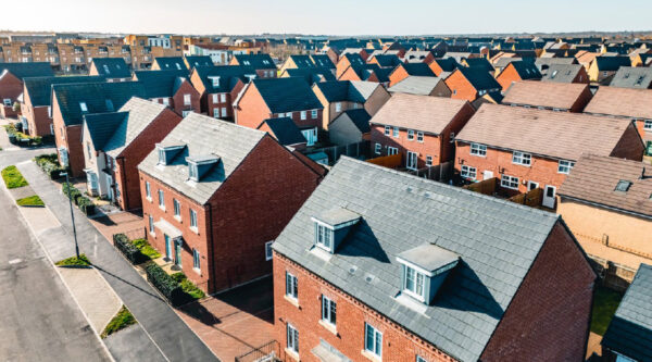 A row of newbuild houses