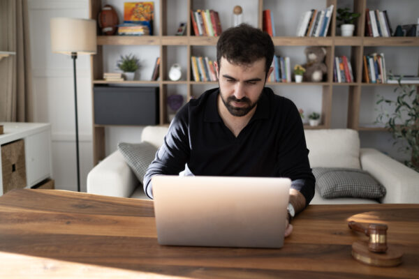 A man making a claim