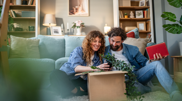 A couple in a shared ownership house