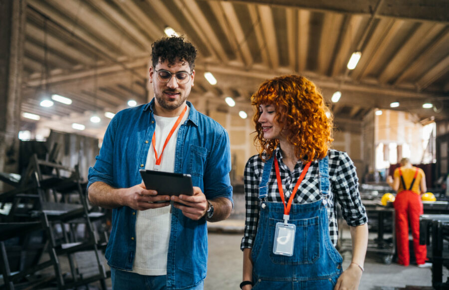 Two people running a family business