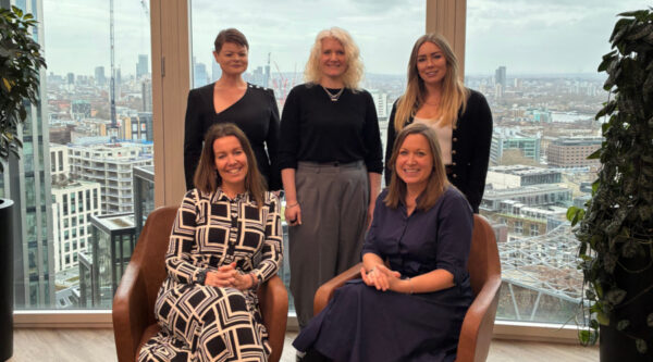 Back row L-R: Rachel Coulthard with Lucie Byron and Emme Raynsford. Front row L-R: Clare Day and Kelly Davies