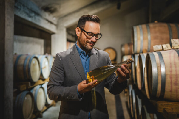 An expert wine seller
