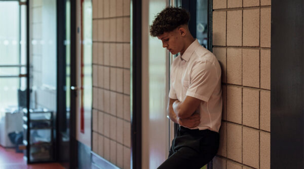 A boy at school